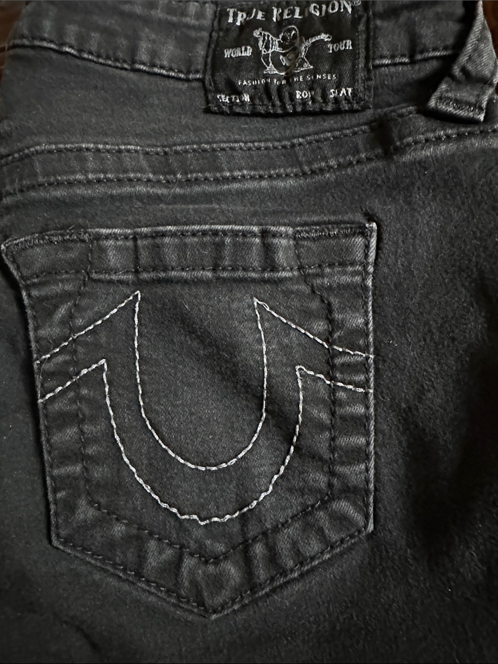 True Religion Black Halle Mid Rise Super Skinny Stretch Denim Jeans